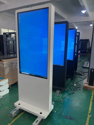 55inch IP65 Waterproof Outdoor Advertising Monitor LCD Totem Kiosk With Free CMS