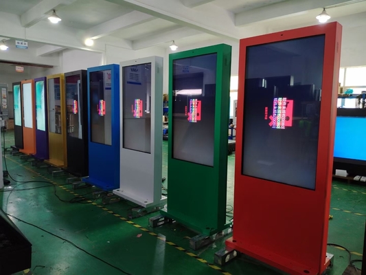 55inch IP65 Waterproof Outdoor Advertising Monitor LCD Totem Kiosk With Free CMS