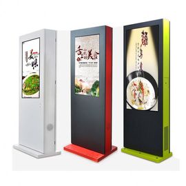 2000 Nits Outdoor Video Kiosk , Ultra Thin Outdoor Digital Totem With Touch Function