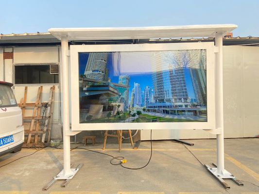 65 inch landscape type gas and petrol station waterproof 2500 nits screen advertising lcd outdoor kiosk
