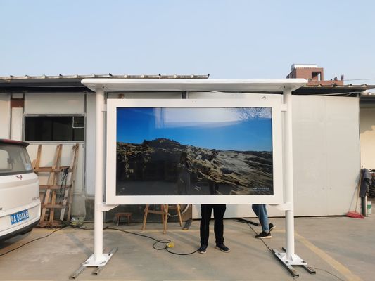 65 inch landscape type gas and petrol station waterproof 2500 nits screen advertising lcd outdoor kiosk