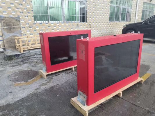65 inch landscape type gas and petrol station waterproof 2500 nits screen advertising lcd outdoor kiosk