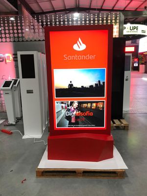 280W 55" Tactile Interactive Totem Kiosk Floor Standing 4020x2160